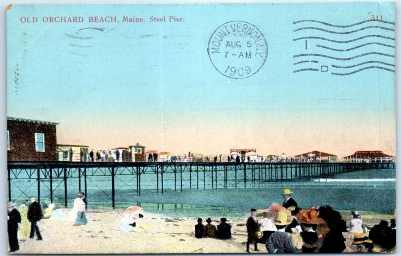 Postcard Steel Pier Old Orchard Beach, Maine United States
