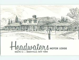 Unused Pre-1980 HEADQUARTERS MOTOR LODGE MOTEL Boonville New York NY s3970