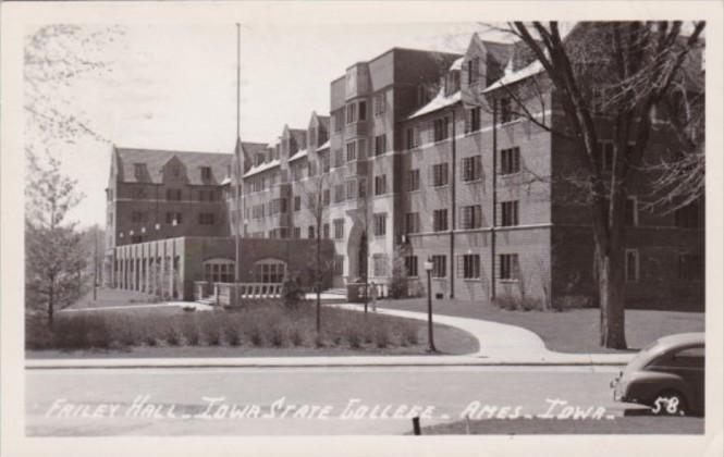 Iowa Ames Friley Hall Iowa State College 1950 Real Photo