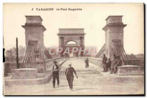 Old Postcard Tarascon Suspension Bridge