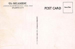 Lobby of Seaside Hotel, Atlantic City, New Jersey, Early Postcard, Unused