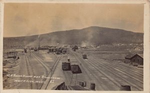 J78/ Whitefish Montana RPPC Postcard c1910 G.N Railroad Roundhouse 161