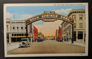 Mint Vintage The Arch Rock Springs Wyoming Printed Picture Postcard