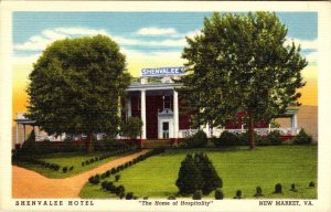 New Market, VA Virginia  SHENVALEE HOTEL Roadside~US 11  ca1940's Linen Postcard