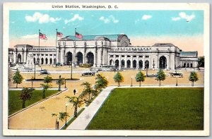 Washington DC 1920s Postcard Union Train Station