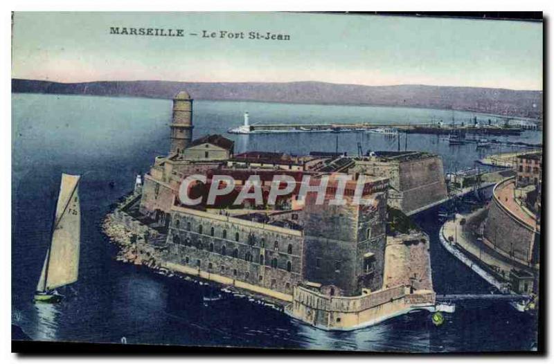 Postcard Old Marseille Fort St John