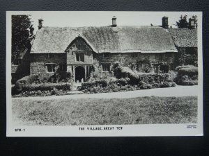 Oxfordshire Cotswold GREAT TEW Village Thatched Cottage Old RP Postcard by Frith