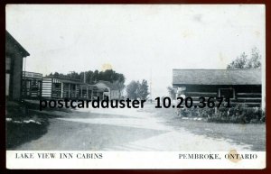 h3696 - PEMBROKE Ontario Postcard 1950s Lake View Inn Cabins