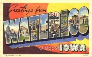 Greetings From Waterloo, iowa, USA Large Letter Town Unused close to perfect ...