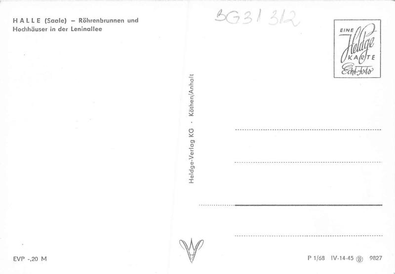 BG31312 rohrenbrunnen  halle saale   germany   CPSM 14.5x10cm