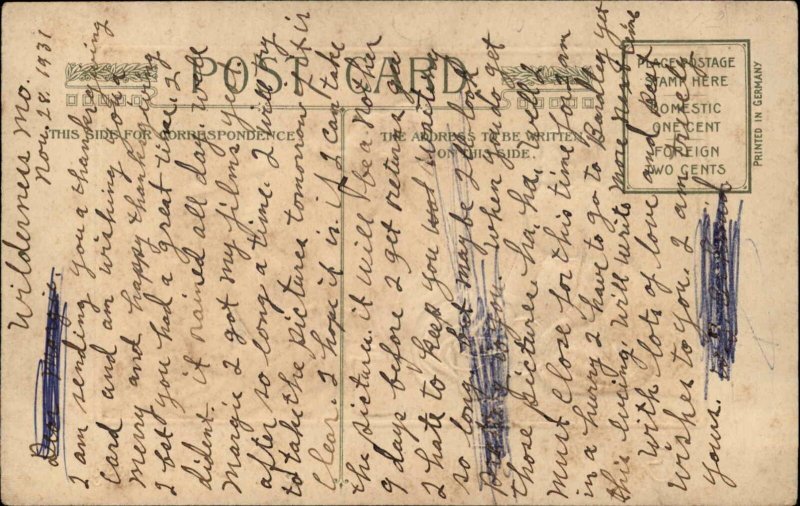 Thanksgiving Gold Seekers Pioneers c1910 Winsch Postcard