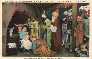 Vintage Postcard 1920's The Adoration Of The Magi Musee Historic Montreal Canada