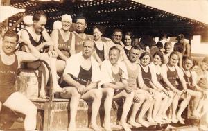 People in Bathing Suits Sailtair Real Photo Antique Postcard J72965