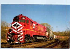 Postcard - Lehigh Valley Railroad Alco C-628, #635, #633 & #641 - Allentown, PA