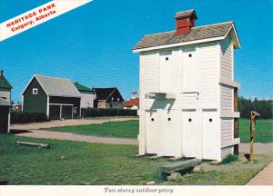 Canada Alberta Calgary Two Stroy Outdoor Privy Heritage Park