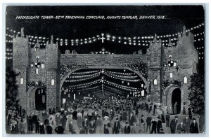 Denver Colorado Postcard Mickelgate Tower Triennial Conclave Knight Templar 1940