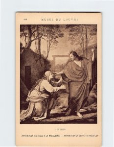 Postcard Apparition Of Jesus To Magdalen By E. Le Sueur Musée du Louvre France