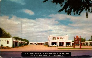 Postcard El Camino Lodge and Dining Room 6801 N Fourth St Albuquerque New Mexico