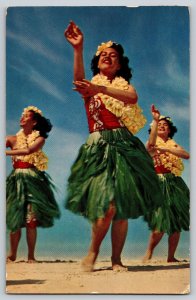 Postcard Hawaii Hula 1956