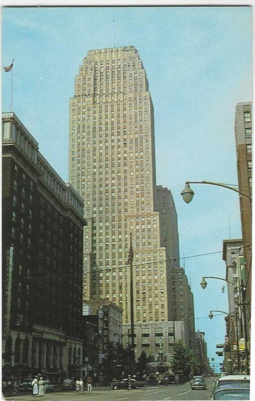 Vintage postcard, Carew Tower-Fountain square, Cincinnati, Ohio 