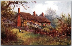 Anne Hathaway's Cottage From The Orchard Stratford-upon-Avon England Postcard