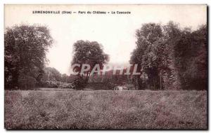 Old Postcard Ermenonville (Oise) Park Chateau La Cascade