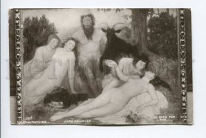 423219 CARO-DELVAILLE Pan FAUN Nude Nymph Vintage SALON 1912 y