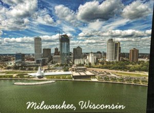 Framable, Gallery Quality,  Skyline of Milwaukee, Wisconsin  Postcard