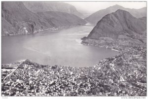 RP; LUGANO, col Monte S. Salcatore Veduta aerea, Ticino, Switzerland, 00-10s