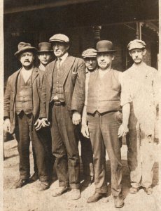 RPPC Working Men Real Photo Postcard Occupational