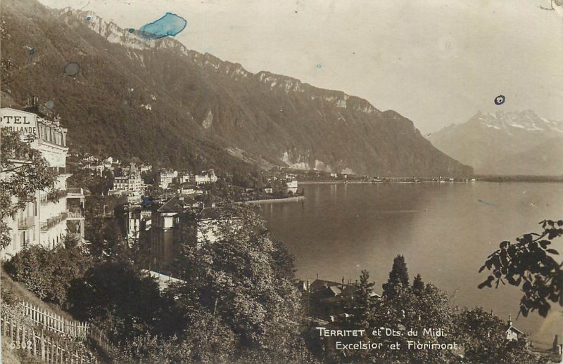 Switzerland Postcard Terriet et Dents du Midi Excelsior et Florimont