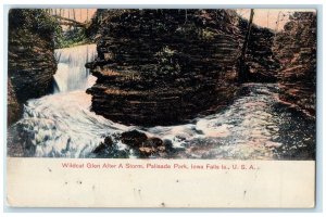 c1910 Wildcat Glen After A Storm Palisade Park Iowa Falls Iowa IA Postcard