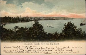 Brockville Ontario View from Big Island c1910 Vintage Postcard