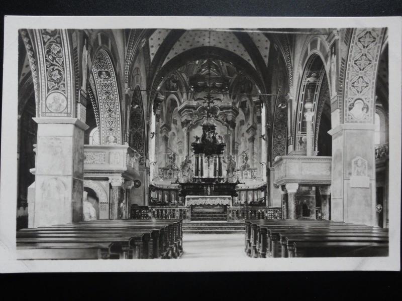 Switzerland: Interia of Cathedrale S. Lorenzo in Lugano - Old Frinzl RP Postcard