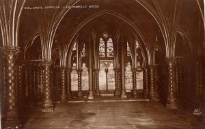 France Paris Sainte Chapelle chapel interior photo postcard