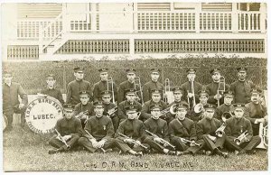 Lubec ME Cobscook Tribe Band Music Instruments RPPC Real Photo Postcard