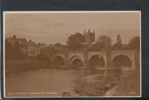 Herefordshire Postcard - Hereford - Wye Bridge and Cathedral    RS14585