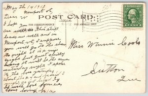 Just a Card from Newport Vermont~Too Busy to Write~Narrow Trail~1913 Pennant 