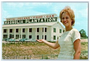 Magnolia Plantation Gifts Pecans Food Gas Tifton Georgia GA Vintage Postcard 