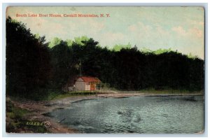 c1910's South Lake Boat House Catskill Mountains New York NY Antique Postcard 