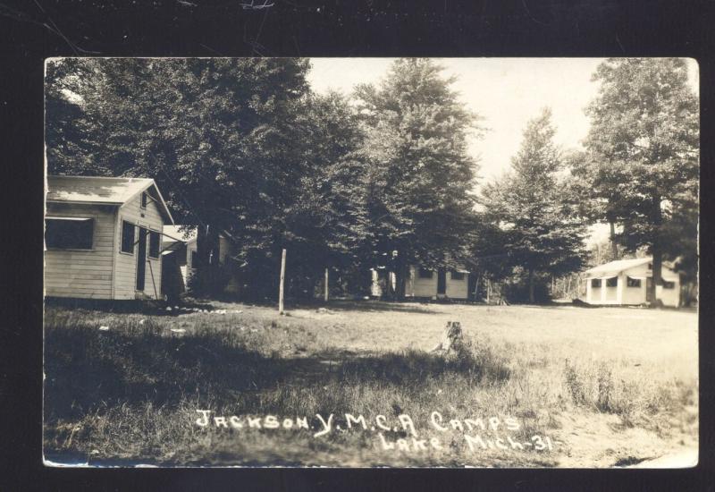 RPPC LAKE MICHIGAN JACKSON YMCA CAMPS HENDERSON MICH. REAL PHOTO POSTCARD