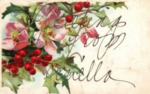 Vintage Postcard Greetings From Luella Best Wishes Remembrance Souvenir Card