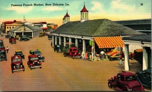 Famous French Market New Orleans LA Louisiana UNP Linen Postcard E11
