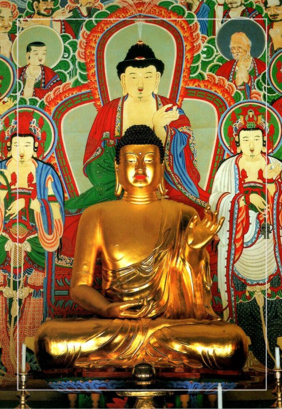 South Korea Kyeongju Gilt-Bronze Of Stated Amitabha Buddha