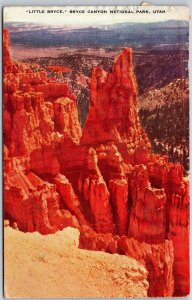 1950's Little Bryce Canyon National Park Utah UT Red Rocks Posted Postcard