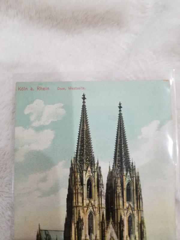 Antique Postcard, Koln a Rhein Dom Westseite