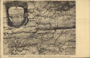 Map - Salle Roland et Cavalier War Guerre des Camisards c1915 Postcard