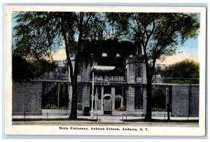 c1920's Main Entrance Auburn Prison Auburn New York NY Antique Unposted Postcard