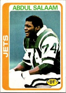 1978 Topps Football Card Abdul Salaam New York Jets sk7292