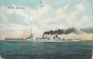 B524 Moltke-class battlecruiser of the Imperial German Navy SMS Goeben 1915